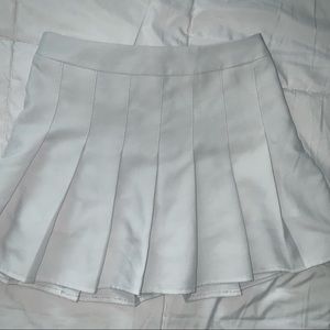 White Pleated Skirt